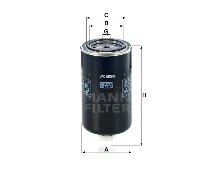 Mann-Filter - WK 950/6 - Fuel filter spin-on
