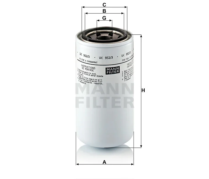 Mann-Filter - WK 952/3 - Fuel filter