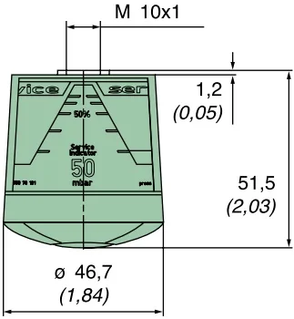 Mann Hummel - 39 050 70 931 - Service indicator, 50mbar