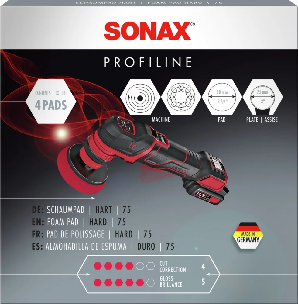 Sonax - SONAX SchaumPad hart 75 - Sonax foam pad hard 75