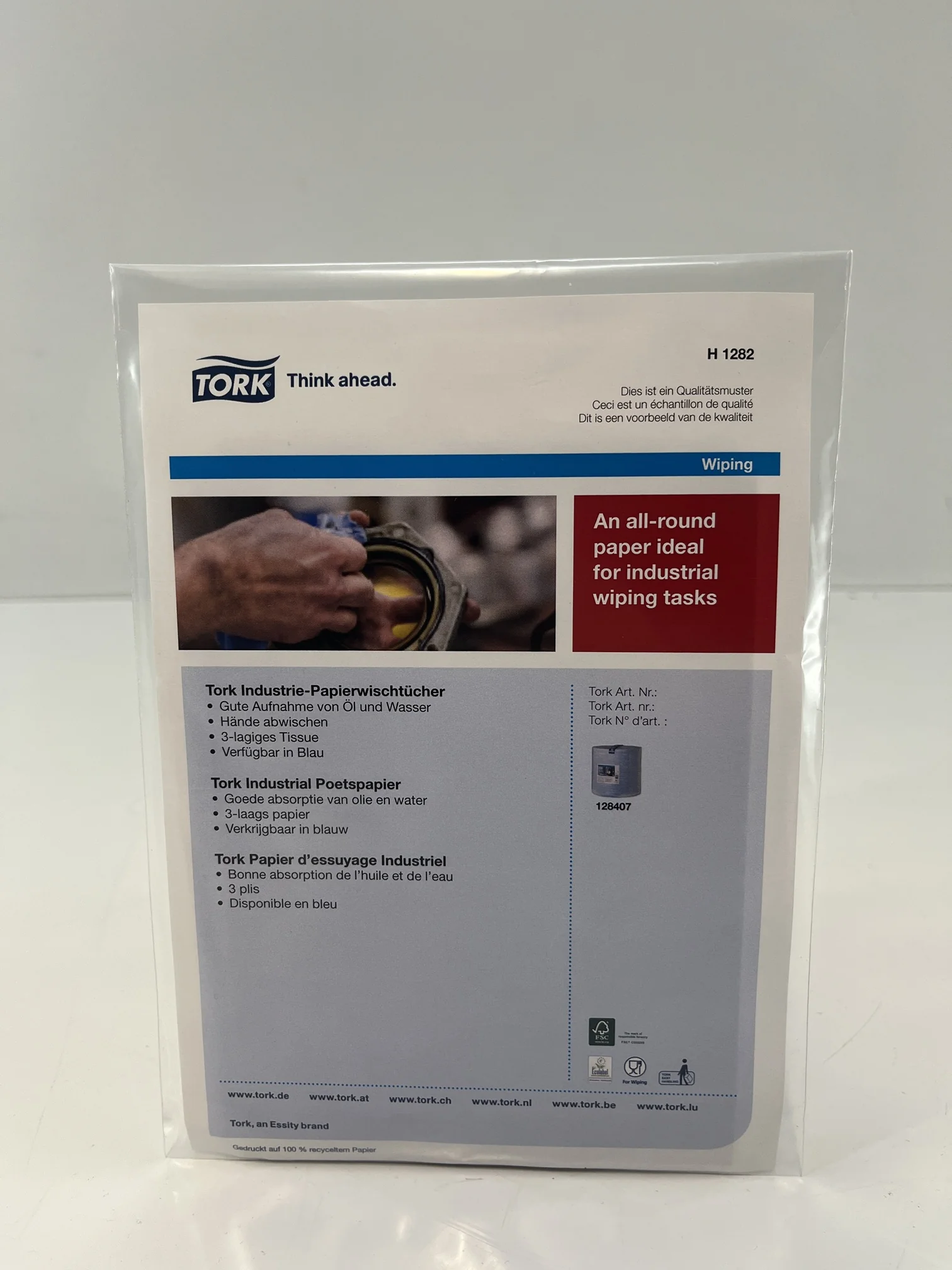 Tork - Muster Tork - Sample tork paper wipes, blue w1