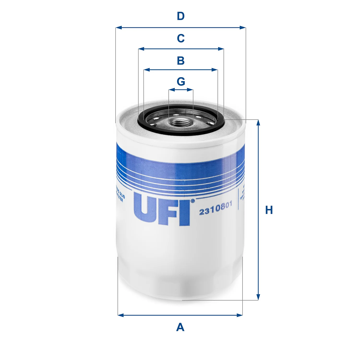 UFI Filters - 23.108.01 - Oil filter spin-on