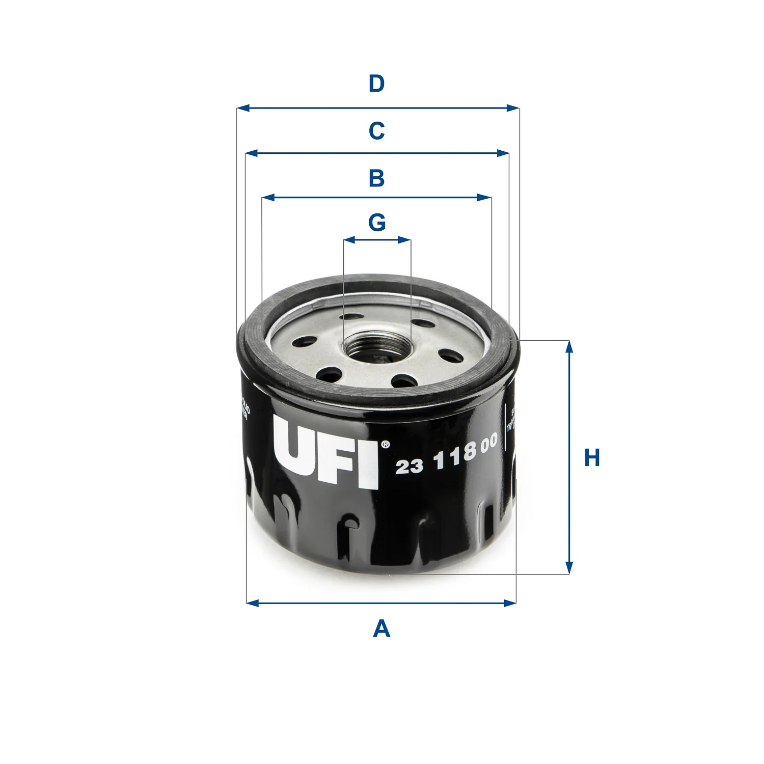 UFI Filters - 23.118.00 - Oil filter spin-on
