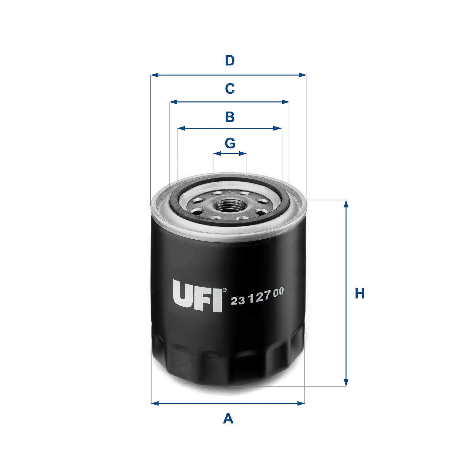 UFI Filters - 23.127.00 - Oil filter spin-on
