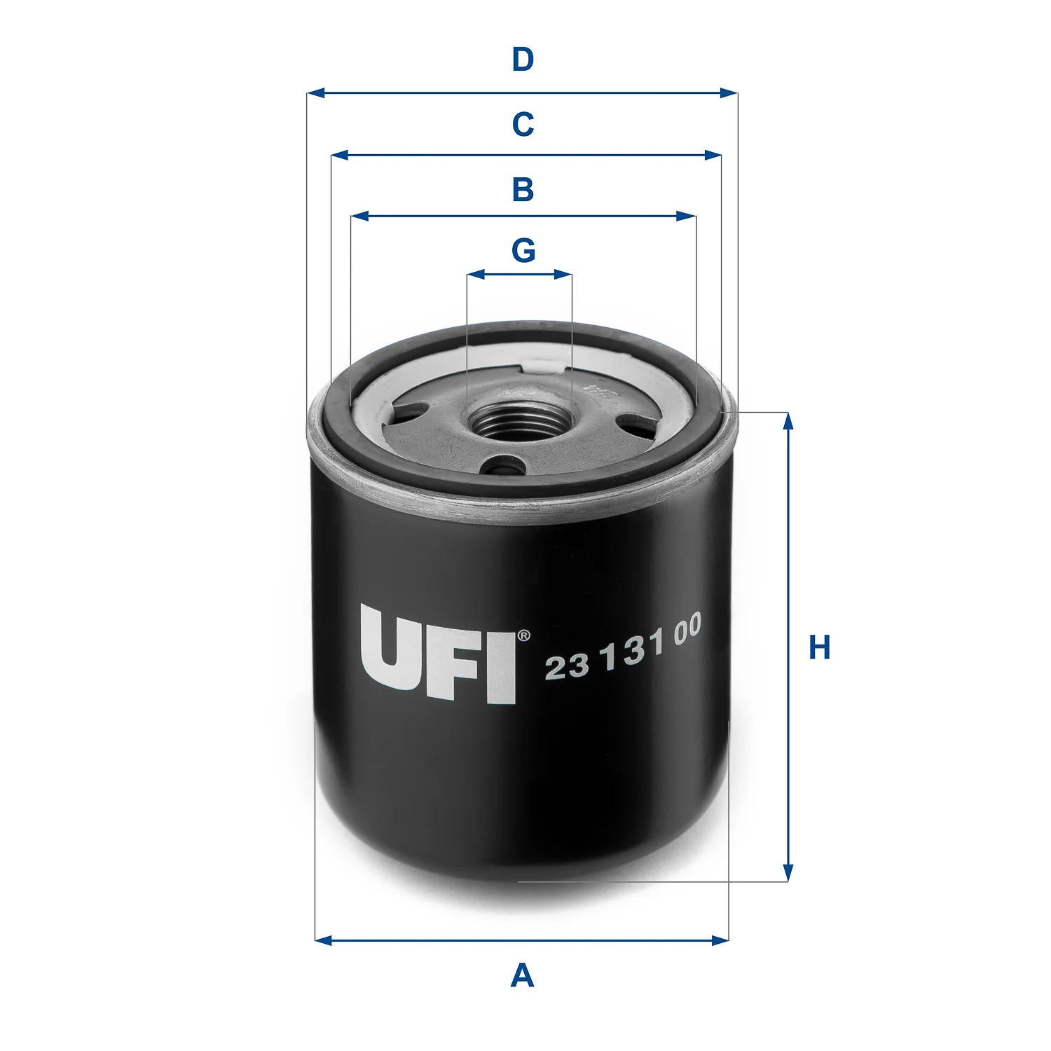 UFI Filters - 23.131.00 - Oil filter spin-on