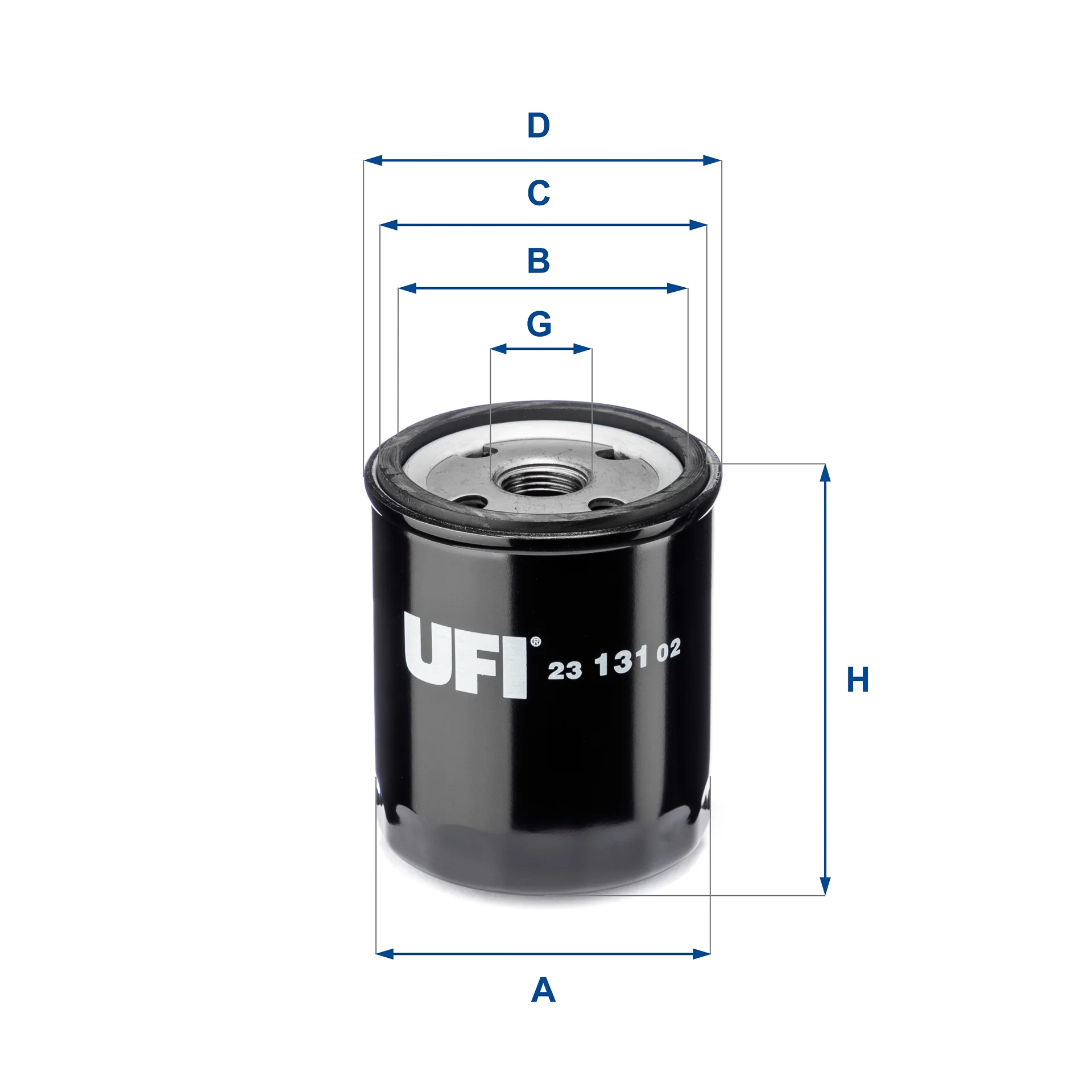 UFI Filters - 23.131.02 - Oil filter spin-on