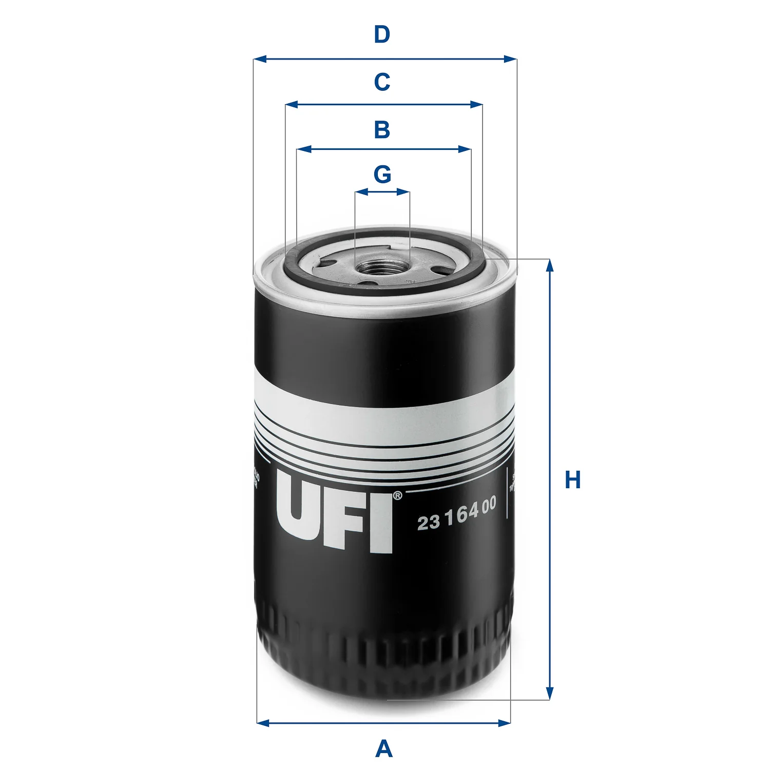 UFI Filters - 23.164.00 - Oil filter spin-on