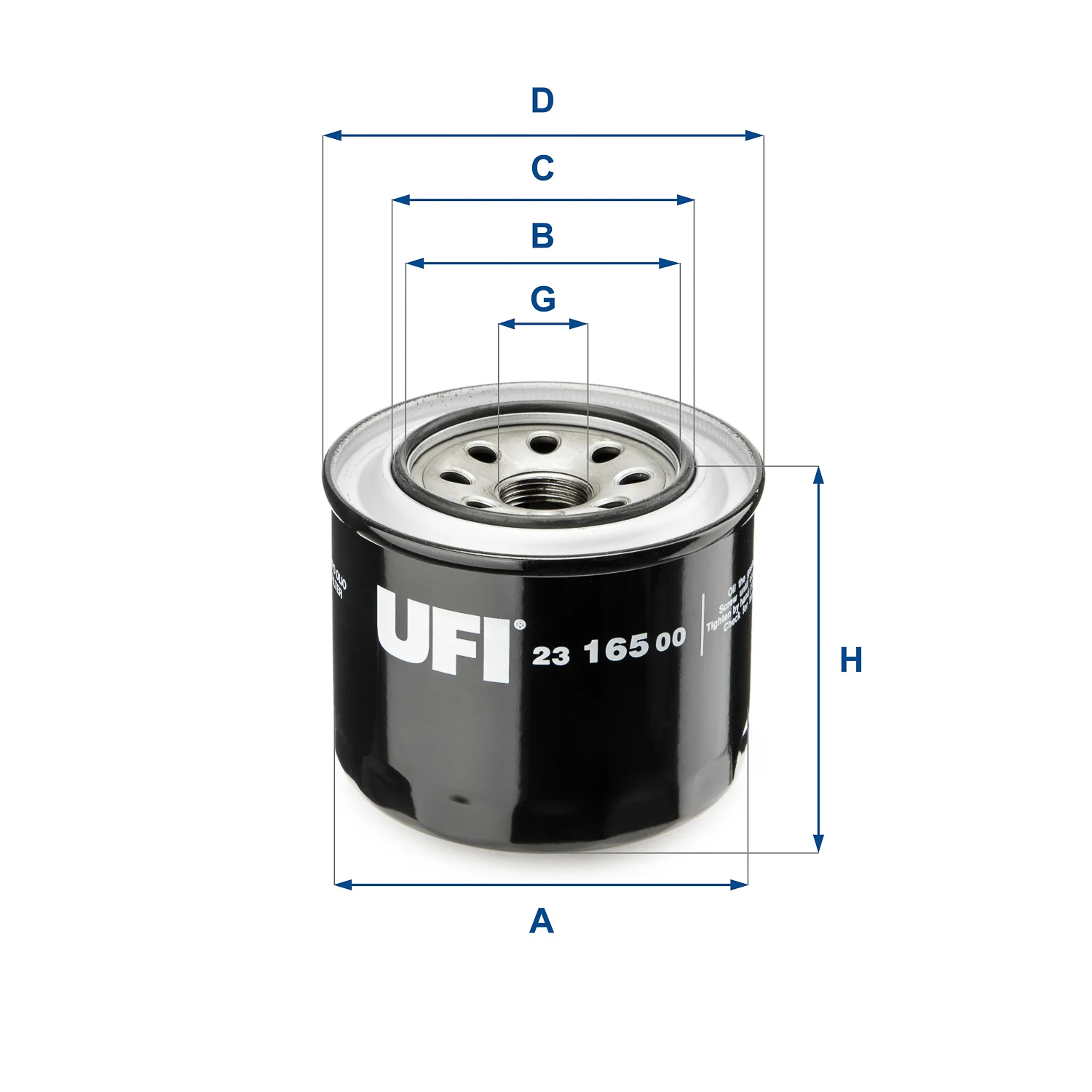 UFI Filters - 23.165.00 - Oil filter spin-on
