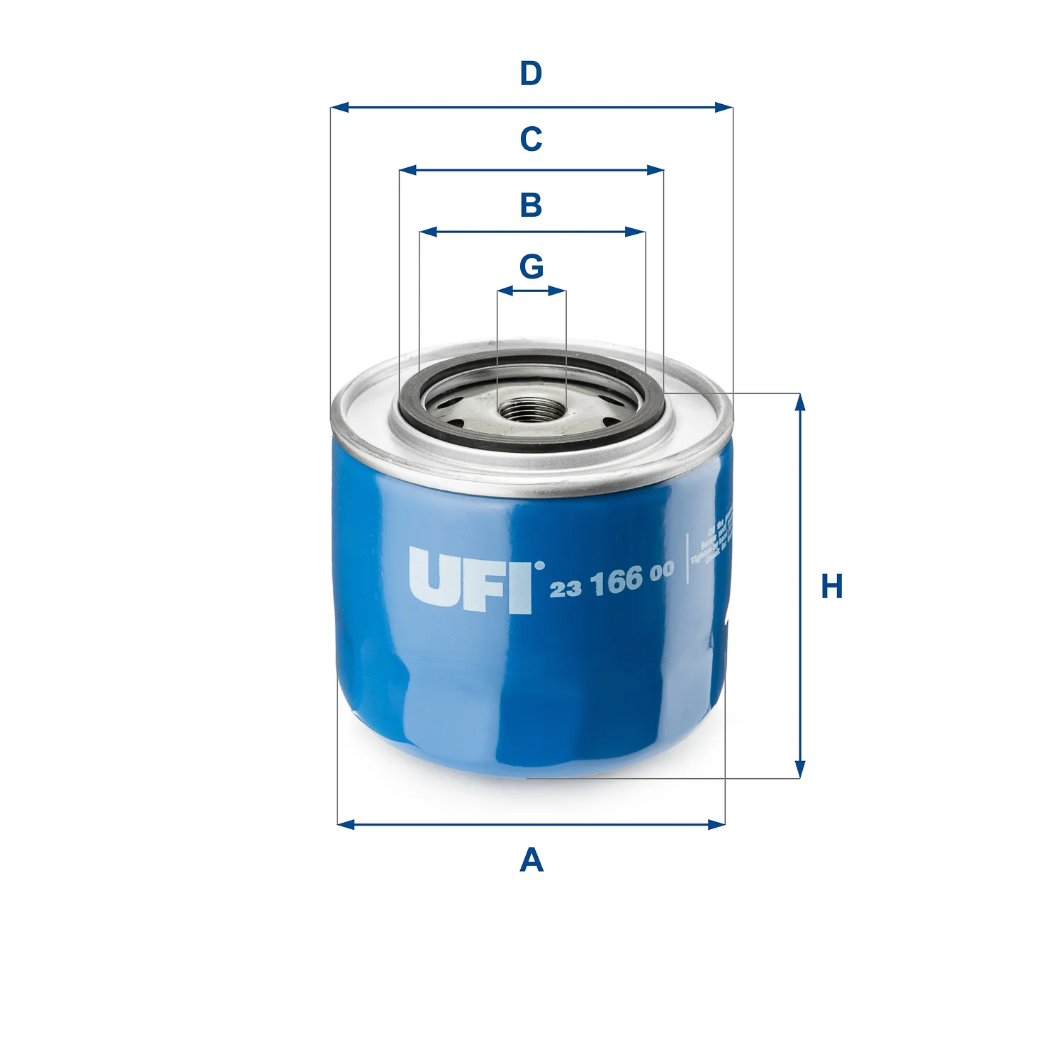 UFI Filters - 23.166.00 - Oil filter spin-on