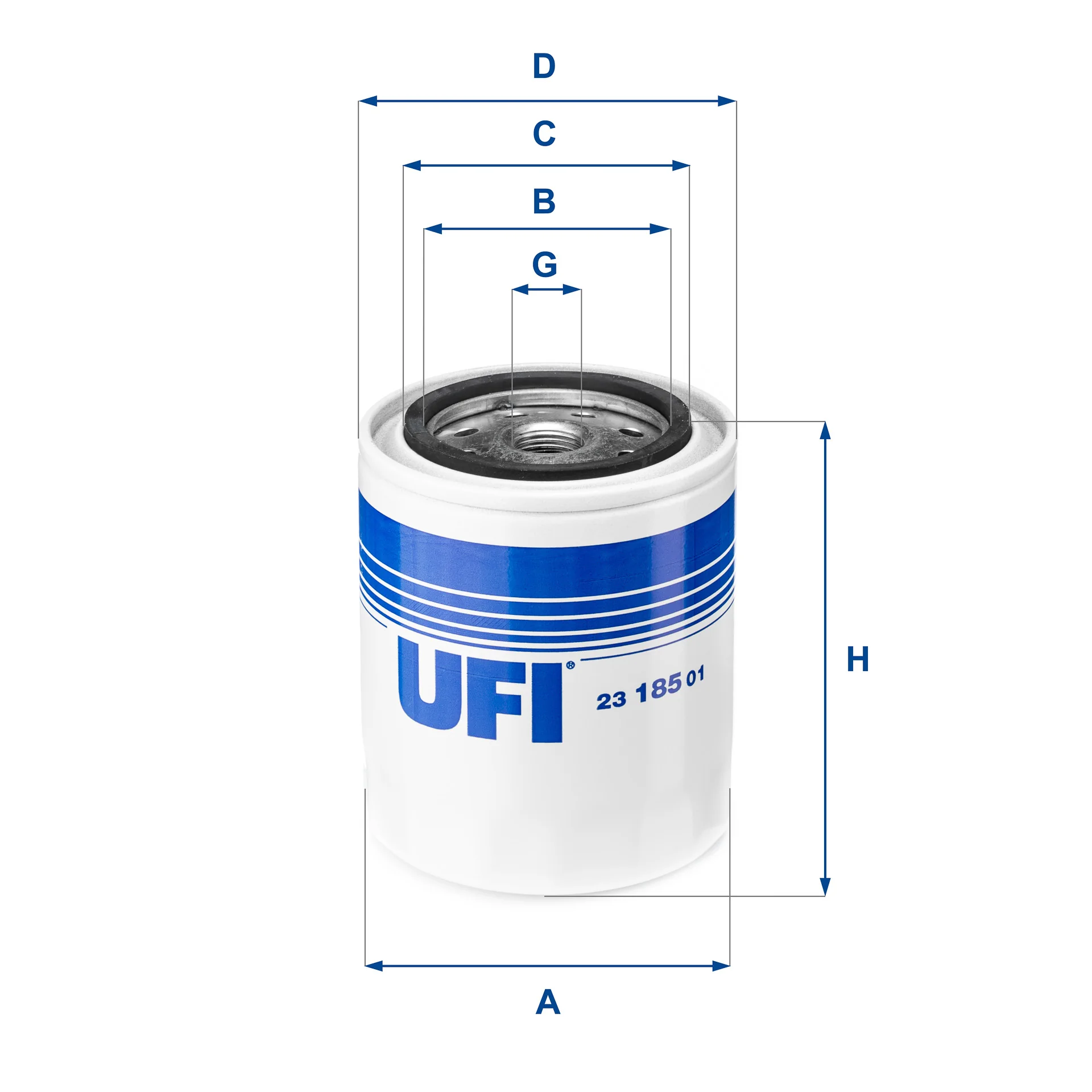 UFI Filters - 23.185.01 - Oil filter spin-on