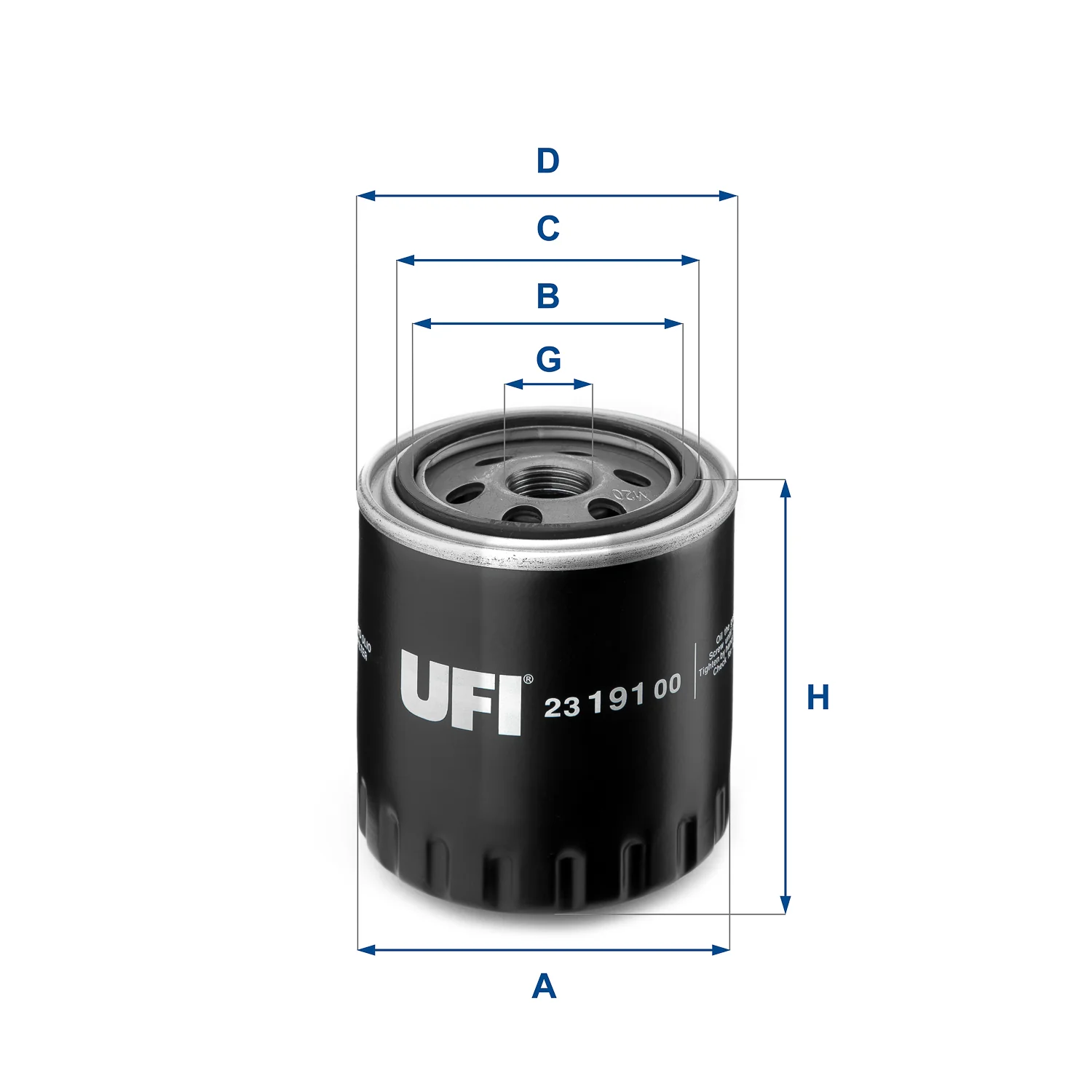 UFI Filters - 23.191.00 - Oil filter spin-on