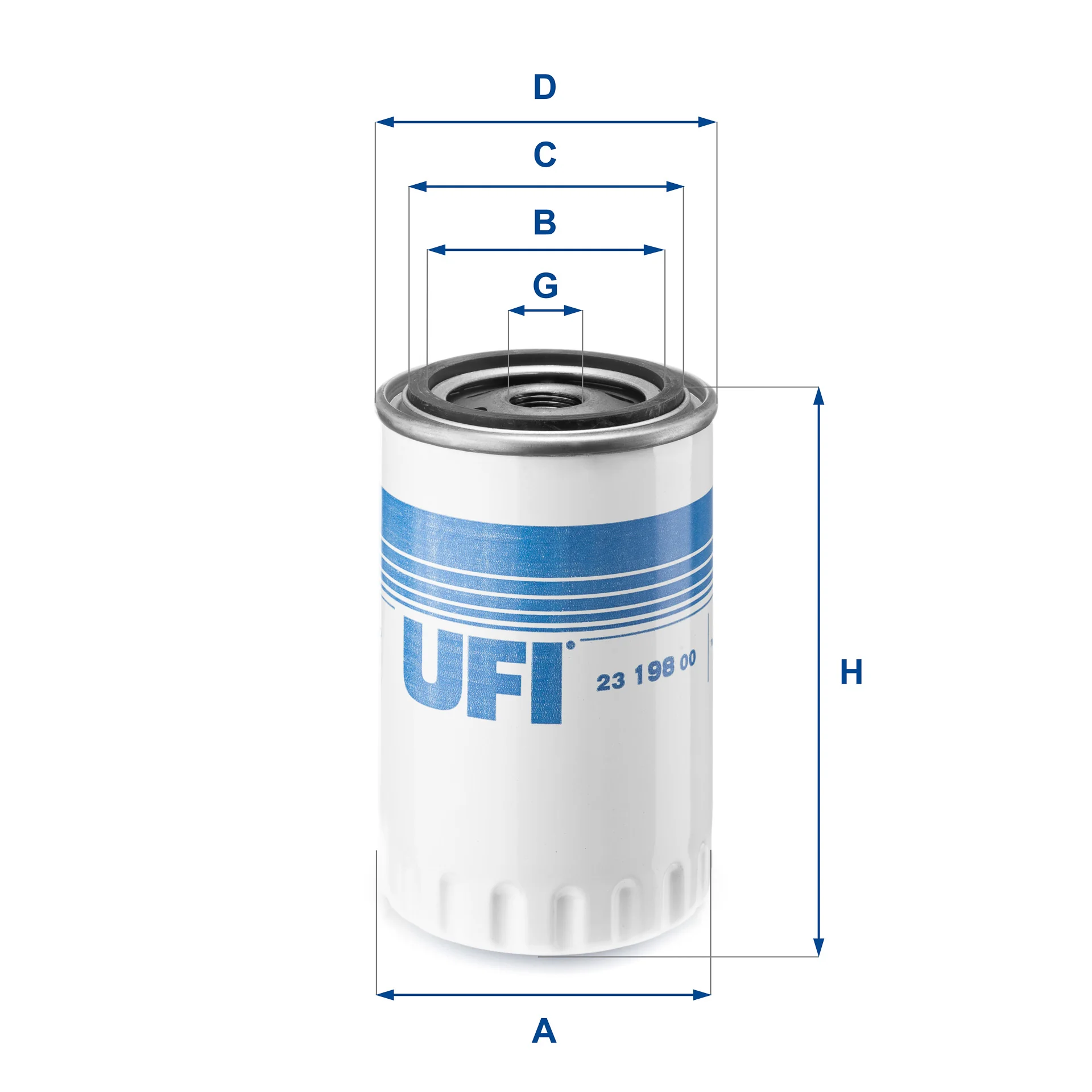 UFI Filters - 23.198.00 - Oil filter spin-on