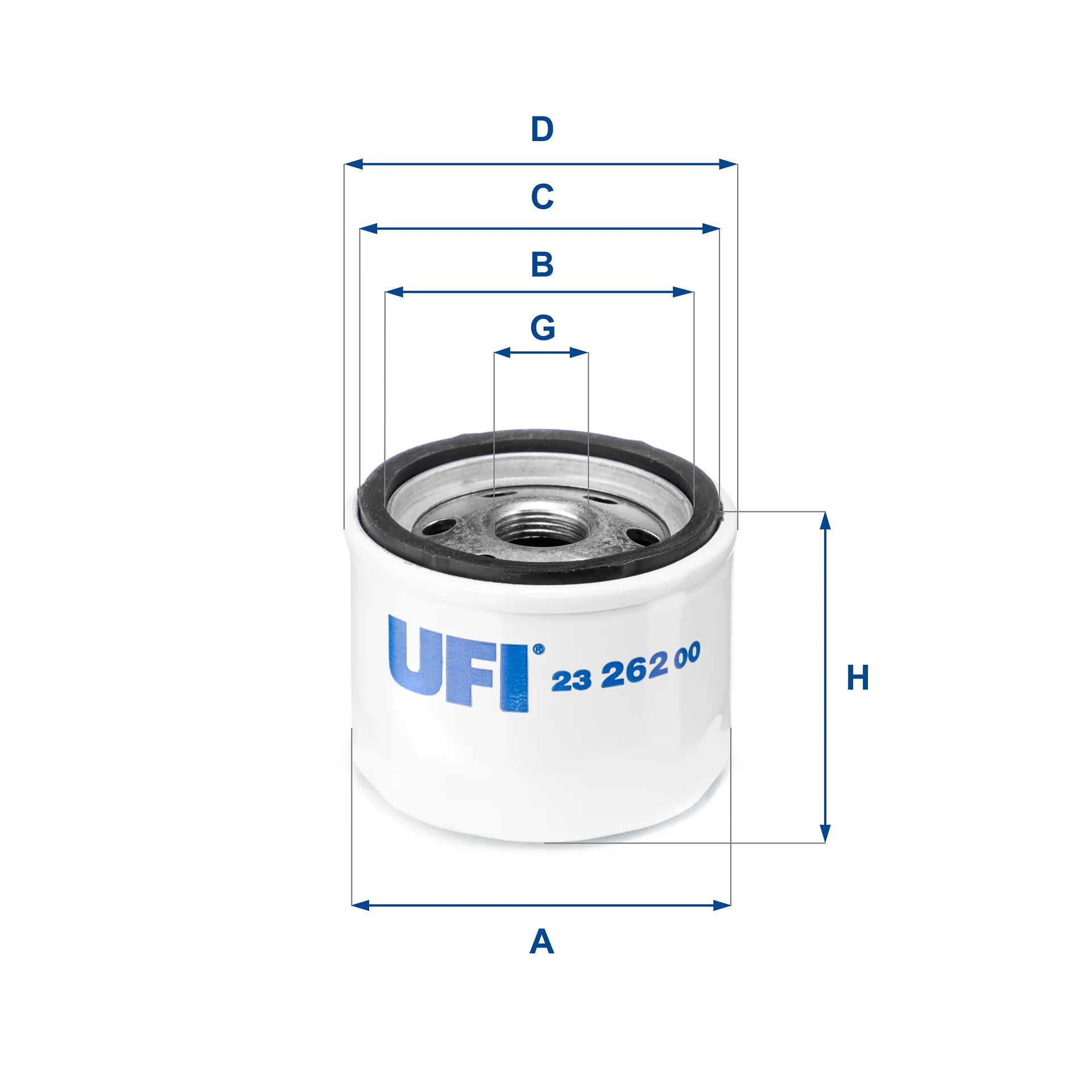 UFI Filters - 23.262.00 - Oil filter spin-on
