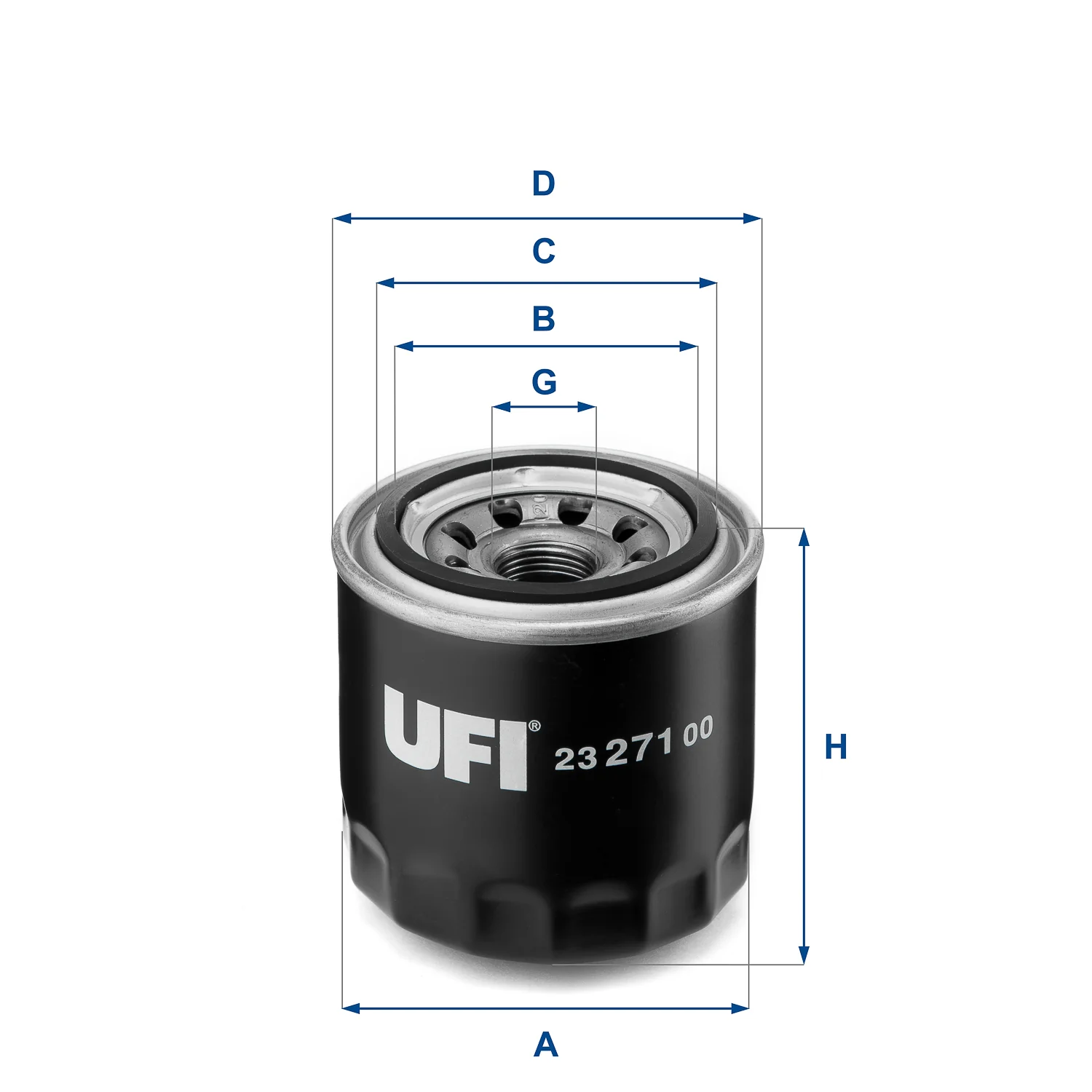 UFI Filters - 23.271.00 - Oil filter spin-on