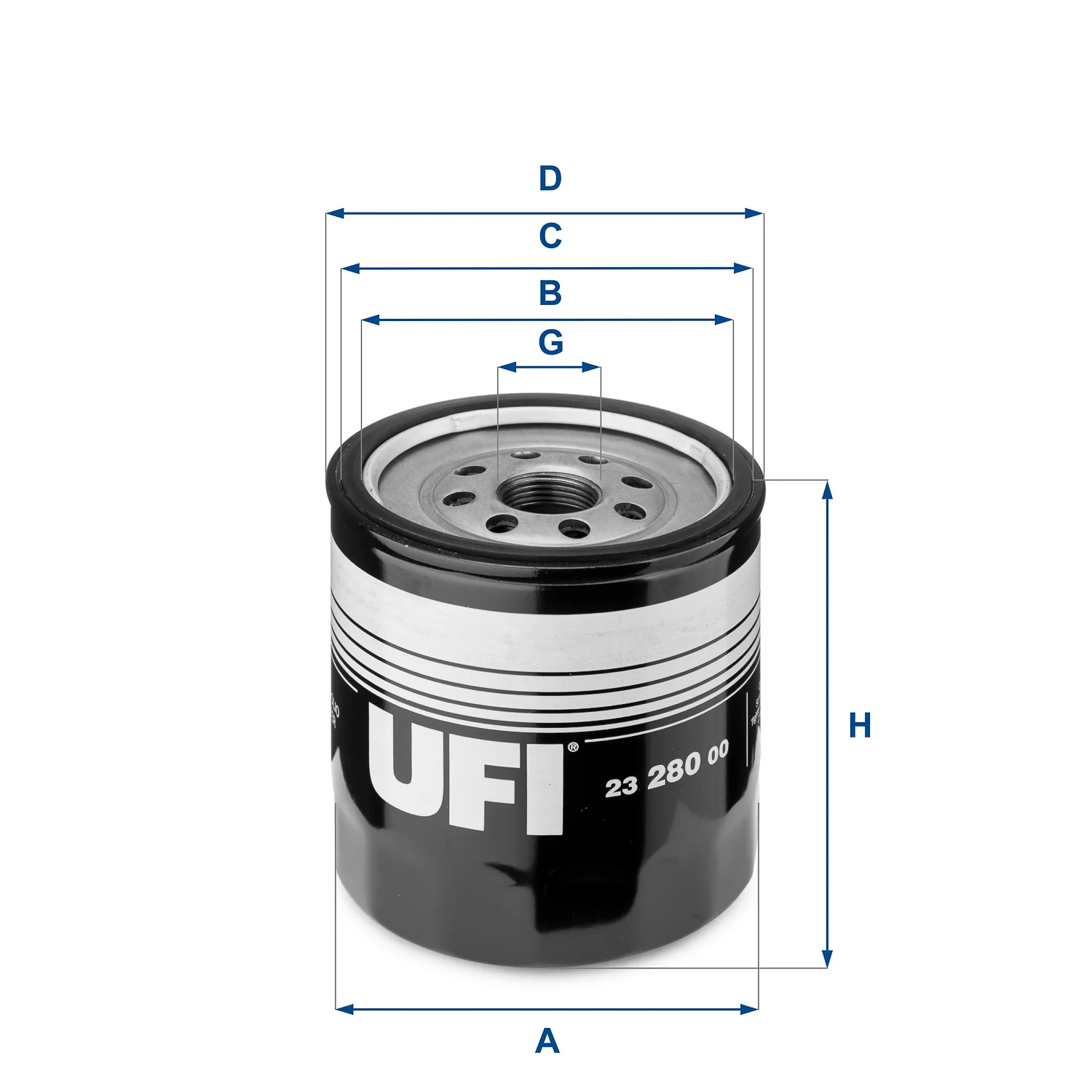 UFI Filters - 23.280.00 - Oil filter spin-on