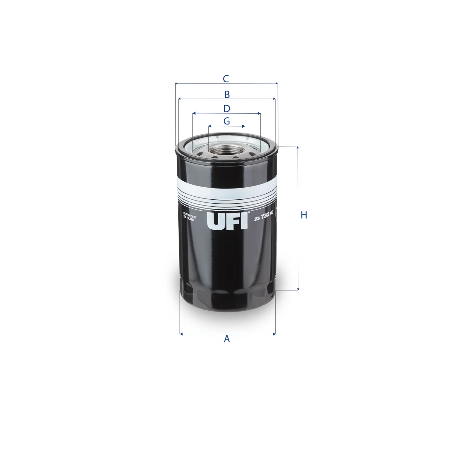UFI Filters - 23.732.00 - Oil filter spin-on