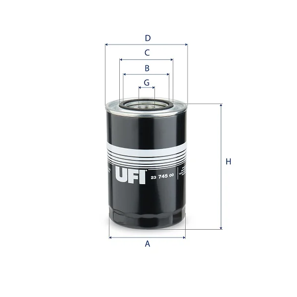 UFI Filters - 23.745.00 - Oil filter spin-on