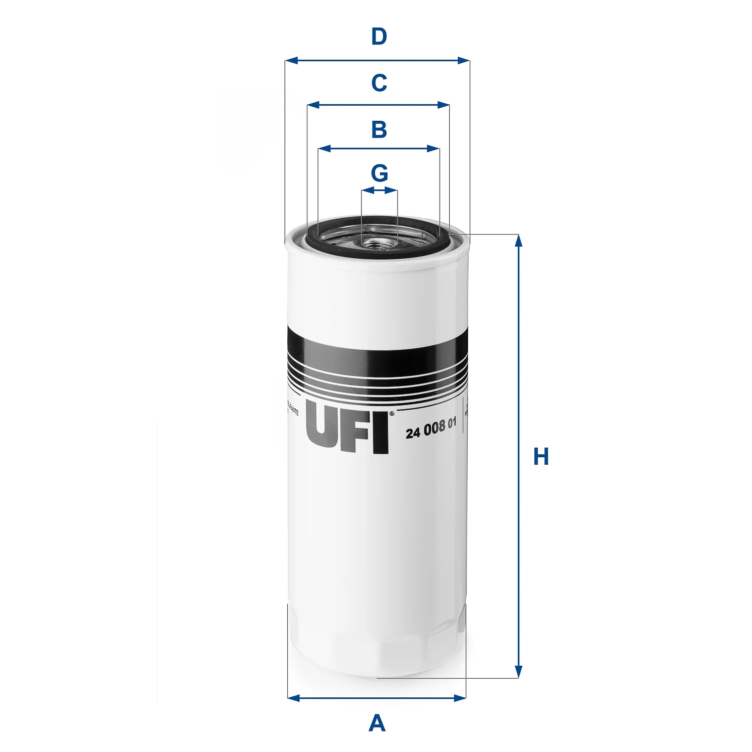 UFI Filters - 24.008.01 - Fuel filter spin-on