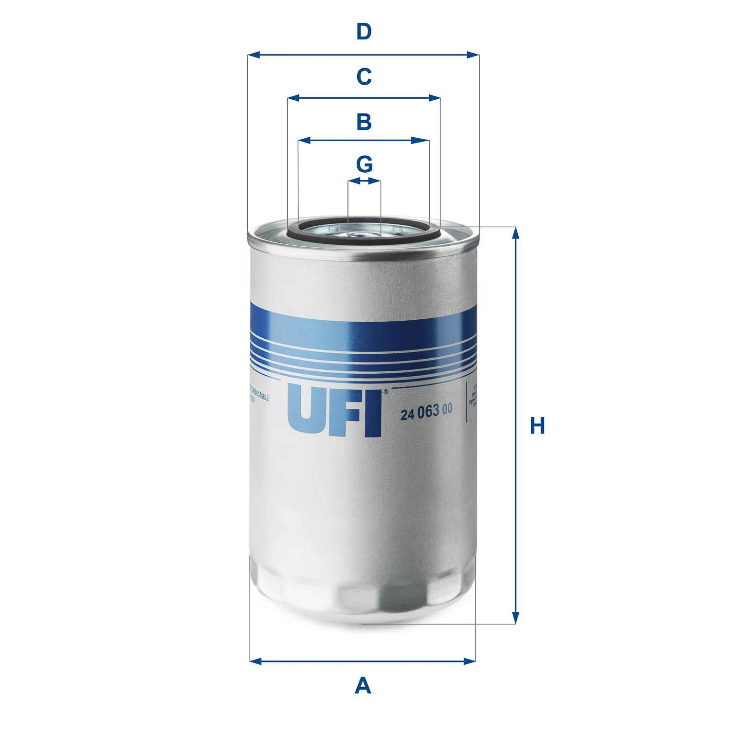 UFI Filters - 24.063.00 - Fuel filter spin-on