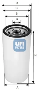 UFI Filters - 24.140.00 - Fuel filter spin-on