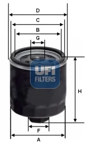 UFI Filters - 24.154.00 - Fuel filter spin-on