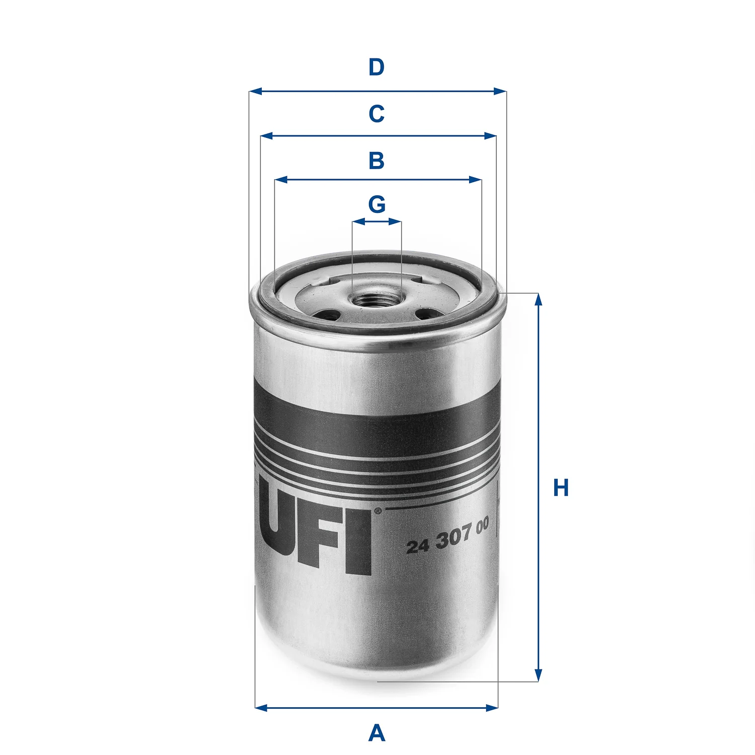 UFI Filters - 24.307.00 - Fuel filter spin-on