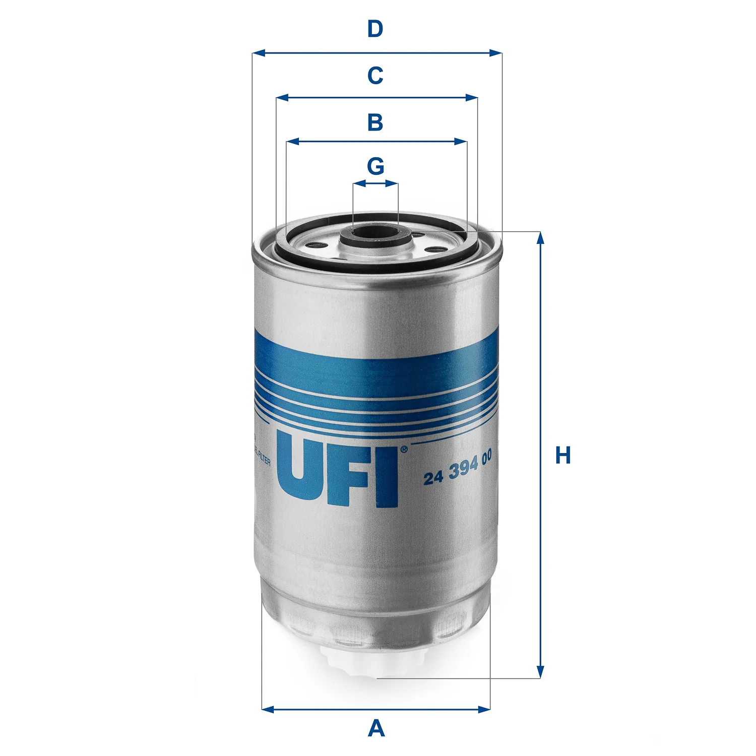 UFI Filters - 24.394.00 - Fuel filter spin-on