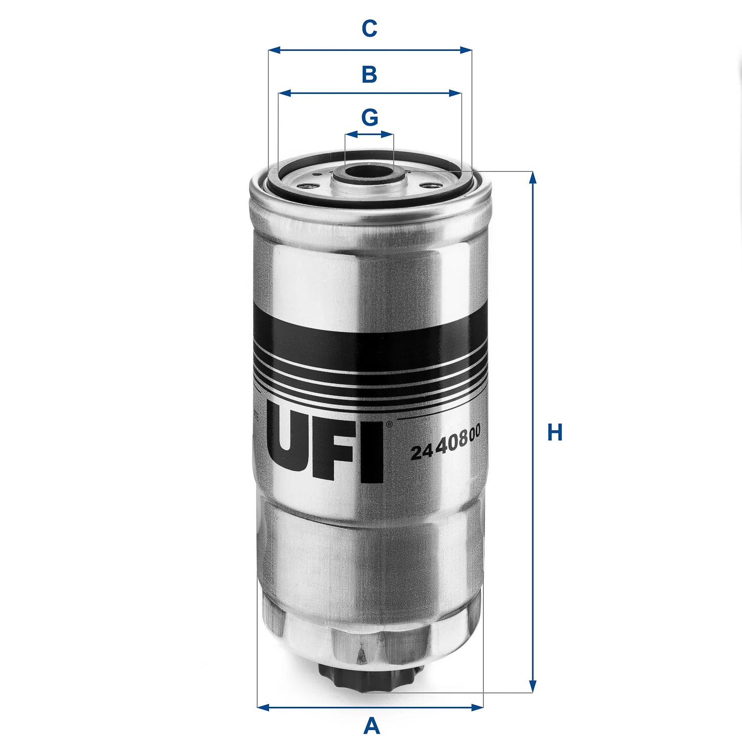 UFI Filters - 24.408.00 - Fuel filter element
