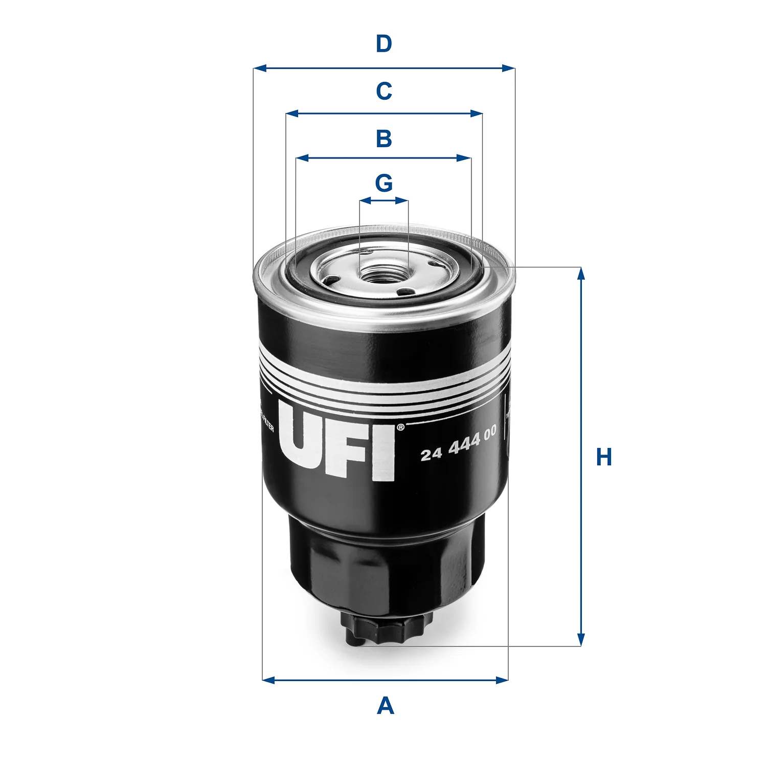 UFI Filters - 24.444.00 - Fuel filter element
