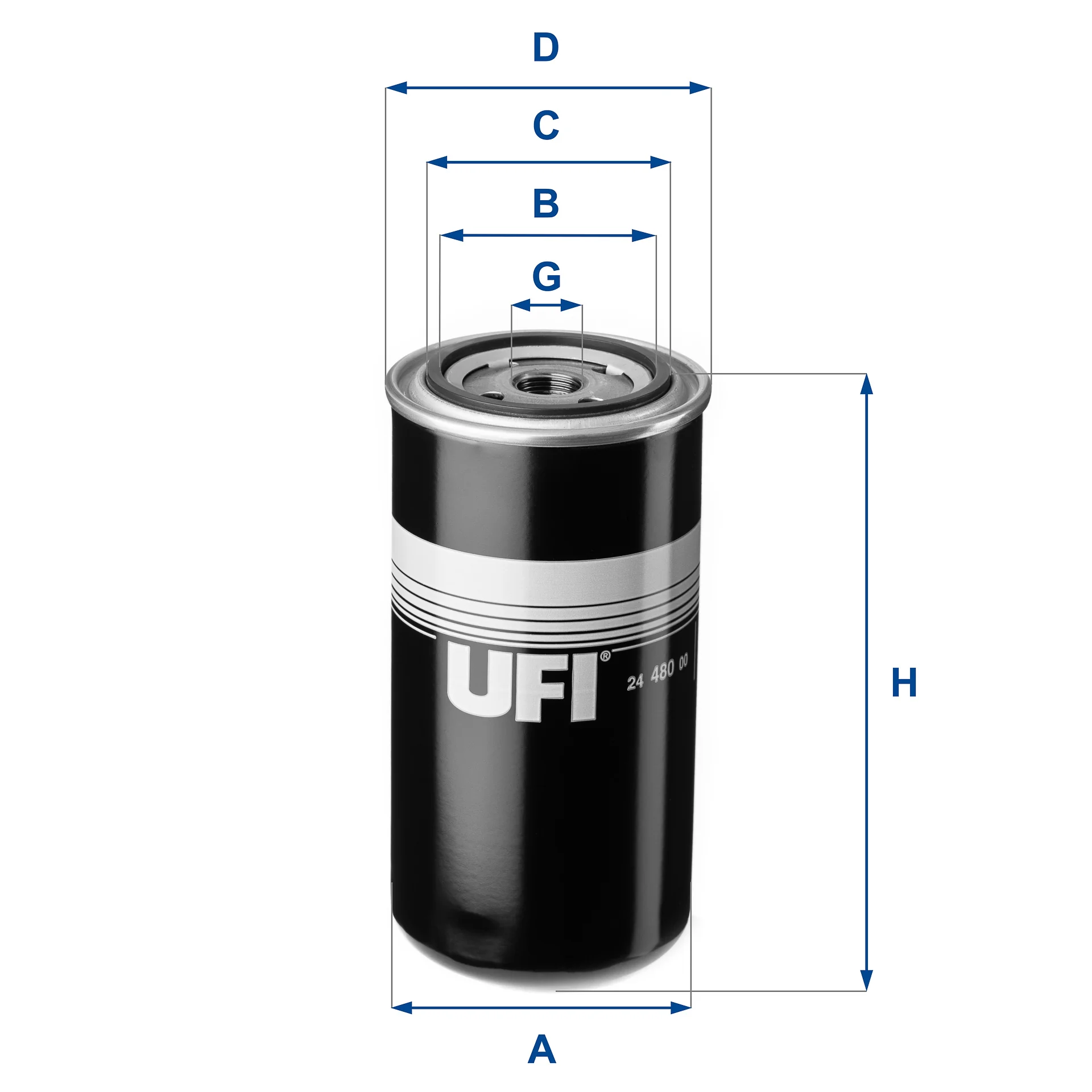 UFI Filters - 24.480.00 - Fuel filter spin-on