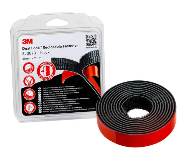 3M - 7100123347 - Reclosable Fastener Tape Dual Lock™ SJ387B 25mmx2.5m IPC 3M