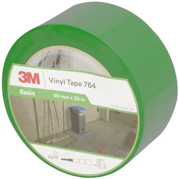 3M - 7100260280 - Vinyl Tape 764, Green, 50mm x 33m