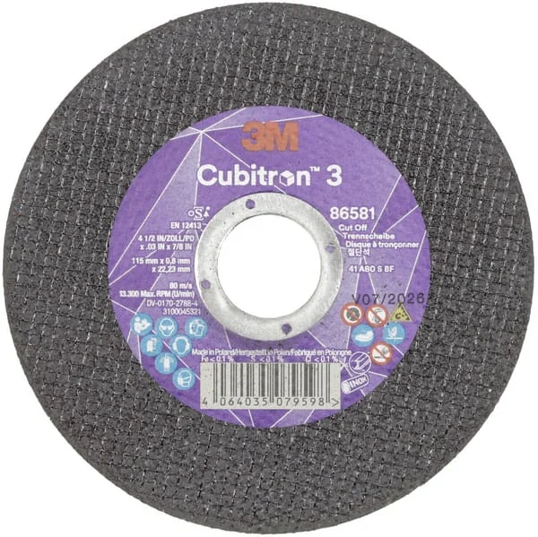 3M - 86581 - Cutting Disc Cubitron 3 115x0.8mm