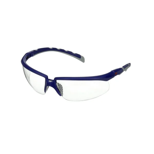 3M - S2001ASPBLU - Safety Glasses Solus 2000, Blue/Grey Frame, Anti-Scratch+ (K), Clear Lens