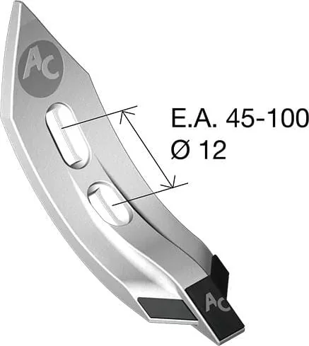 Agricarb - SOC203V - Double Heart Share V-Form 420x100x