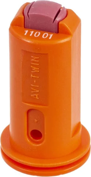 Albuz - AVITWIN11001 - Air Injection Double Fan Nozzle AVI Twin 110° 01 Orange Ceramic Albuz