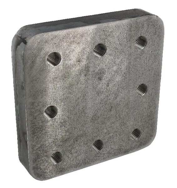 Bernhofer Gesenkschmiede - 80000616 - Weld On Mounting Plate 110x100mm 8x M16