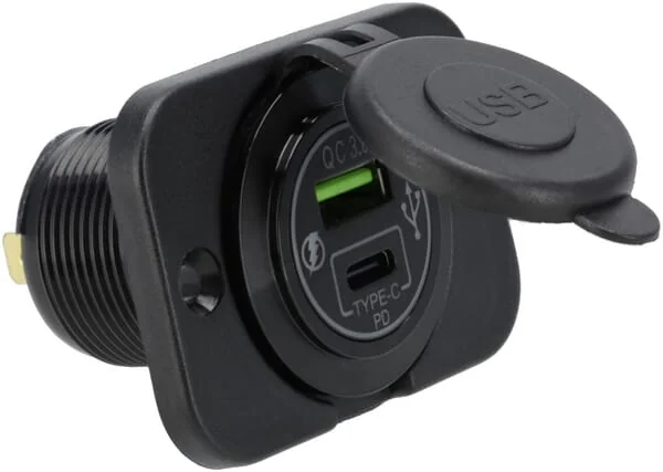 Blaupunkt - GSM052 - USB-C + USB-A Socket 12/24V Flush Mount