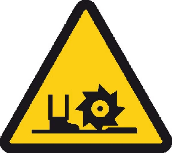Brady - WB250254 - Sticker Warning Sign Rotary Cultivator 50x50mm Brady