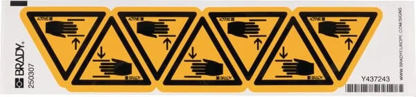 Brady - WB250307 - Sticker Warning Sign PPE Gloves 50x50mm Brady