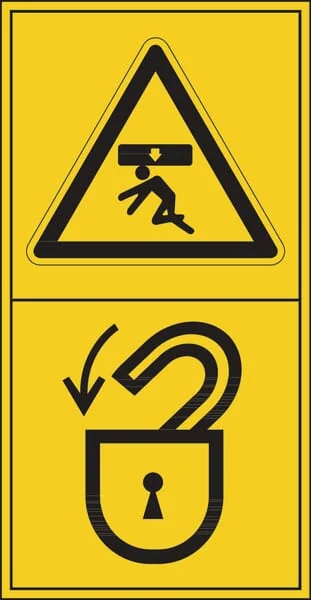 Brady - WB804006 - Sticker Warning Sign Suspended Loads 50x96mm Brady