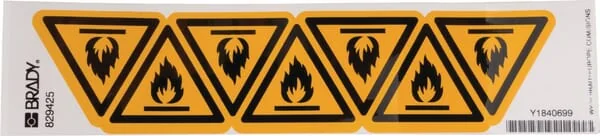 Brady - WB829425 - Sticker Warning Sign Fire Risk 50x50mm Brady