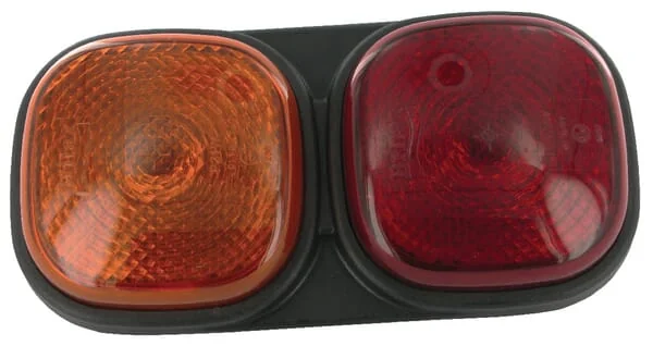Britax - L1201LB - Rear Light Rectangular, 12/24V, Red/Amber, Bolt On, 223x112x57mm