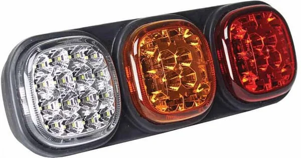 Britax - L1300LDV - Rear Light LED, Rectangular, 12/24V, White/Amber/Red, Bolt On