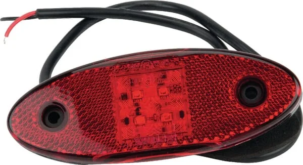 Britax - L4702LDV - Marker Light LED, Oval, 12/24v, Red, Bolt On, Britax