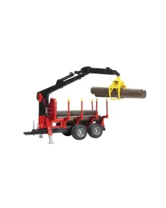 Bruder - U02252 - Log Trailer, 4 Logs And Crane