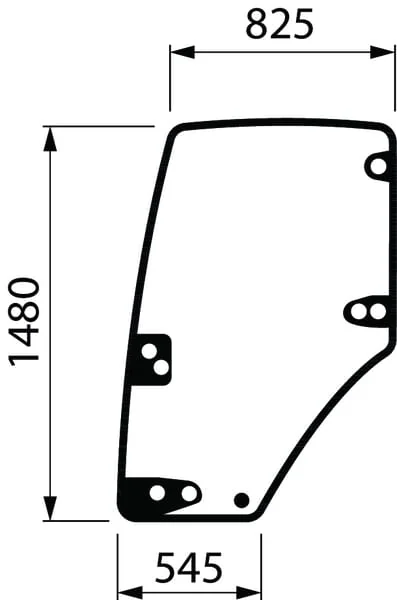 Case IH - 344730A2 - Door Glass CNH