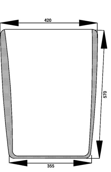 CNH - 1340196C1 - Windscreen Lower