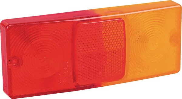 Cobo - 02728210 - Light Lens, Red/Amber, Rectangular 160x67x30mm Rear/Left Cobo