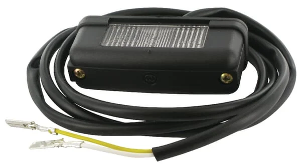 Cobo - 02741000 - Number Plate Light Rectangular, Black, Bolt On, 2-pin, Cobo – Rear